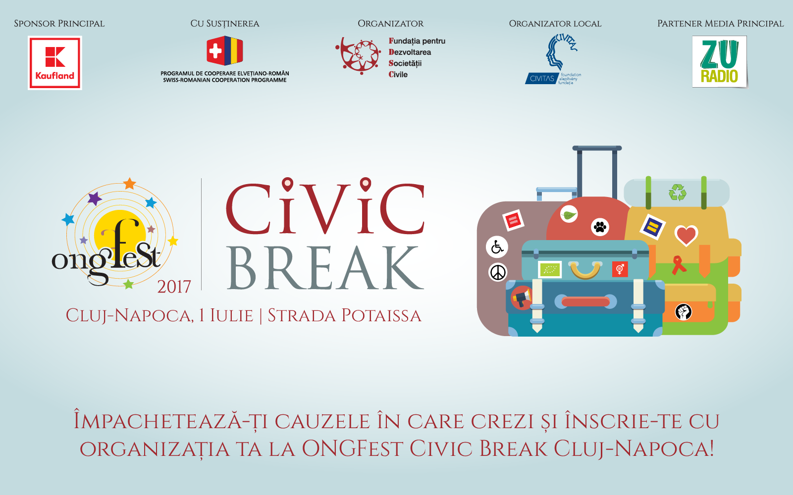 Împachetează cauzele în care crezi și înscrie-te la ONGFest Cluj-Napoca!
