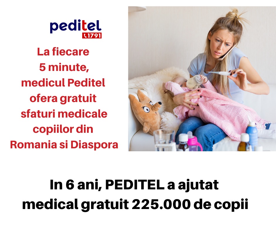 Bilant 2019 - PEDITEL, sfat medical pediatric prin telefon, gratuit, non stop