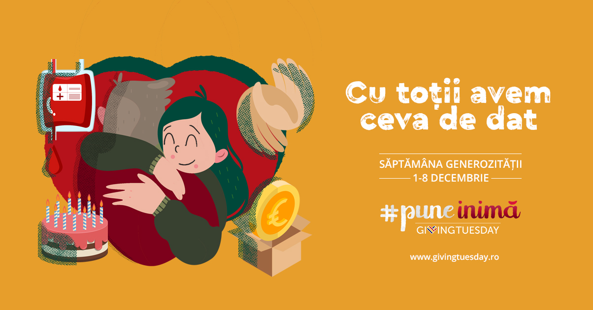 GivingTuesday România anunță Săptămâna Generozității în perioada 1-8 decembrie