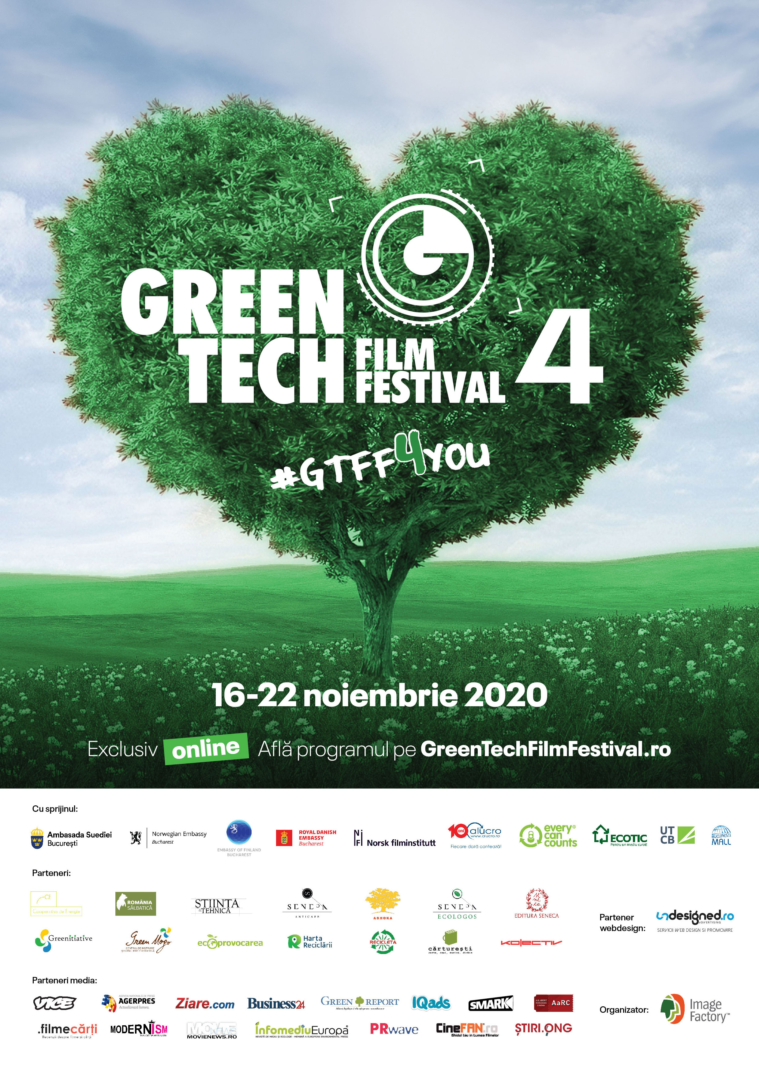 GreenTech Film Festival 4:  acces la evenimente şi proiecţii de film exclusiv online timp de şapte zile