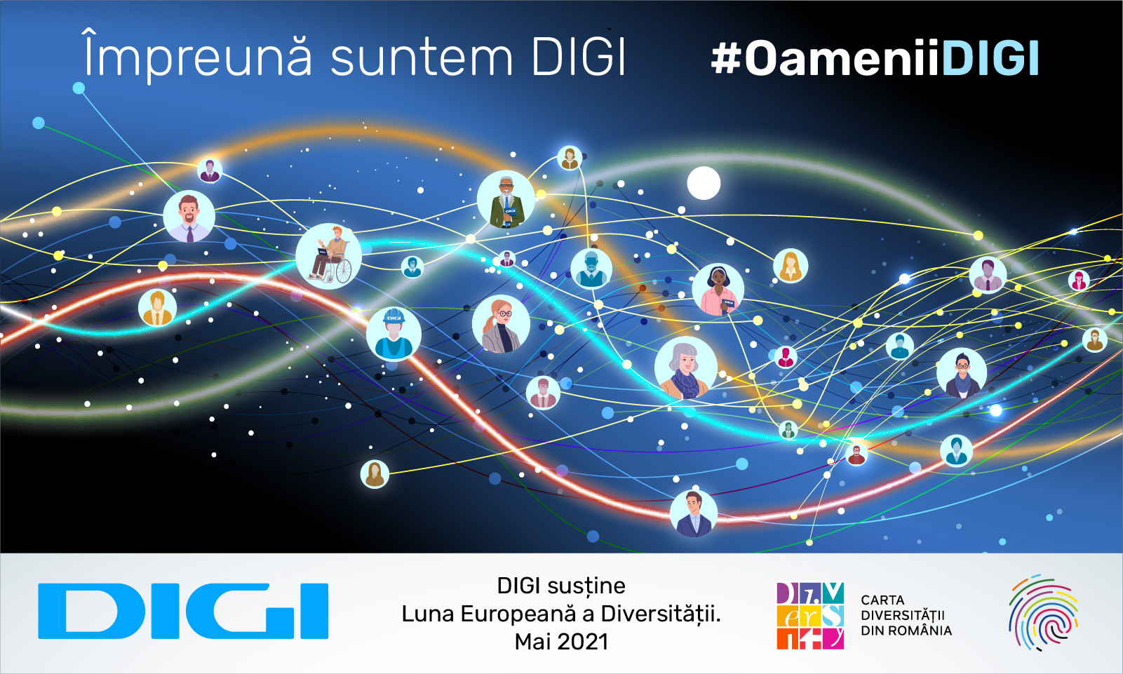Luna Europeană a Diversității: DIGI lansează campania „Împreună suntem DIGI. #OameniiDigi”