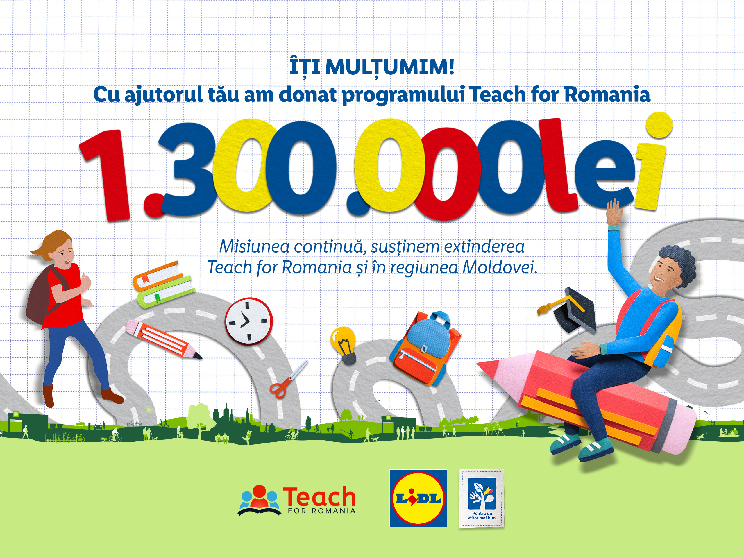 Cu sprijinul clienților săi, Lidl România investește 1.300.000 de lei în programul Teach for Romania