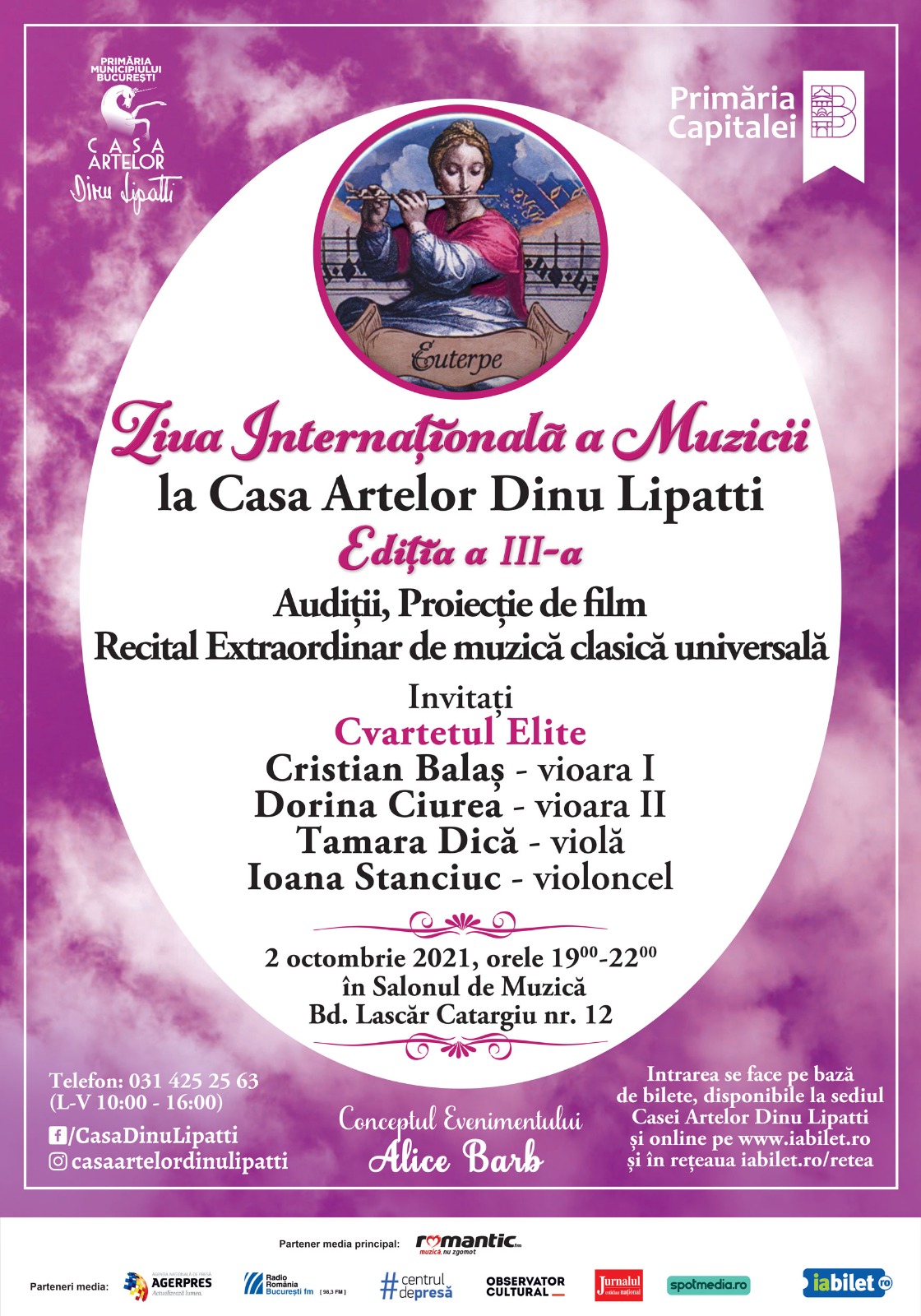Ziua Internațională a Muzicii La Casa Artelor Dinu Lipatti Ediția a III-a