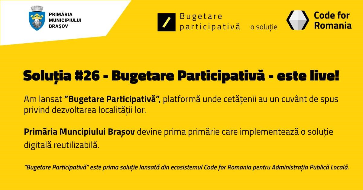 Code for Romania lansează soluția Bugetare Participativă, platforma unde cetățenii au un cuvânt de spus în ce privește bugetul local