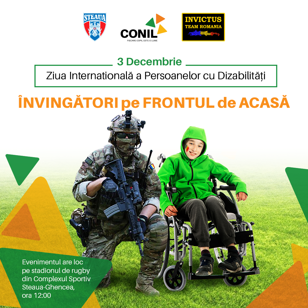 ÎNVINGĂTORI pe FRONTUL de ACASĂ 3 decembrie, Ziua Internațională a Persoanelor cu Dizabilități
