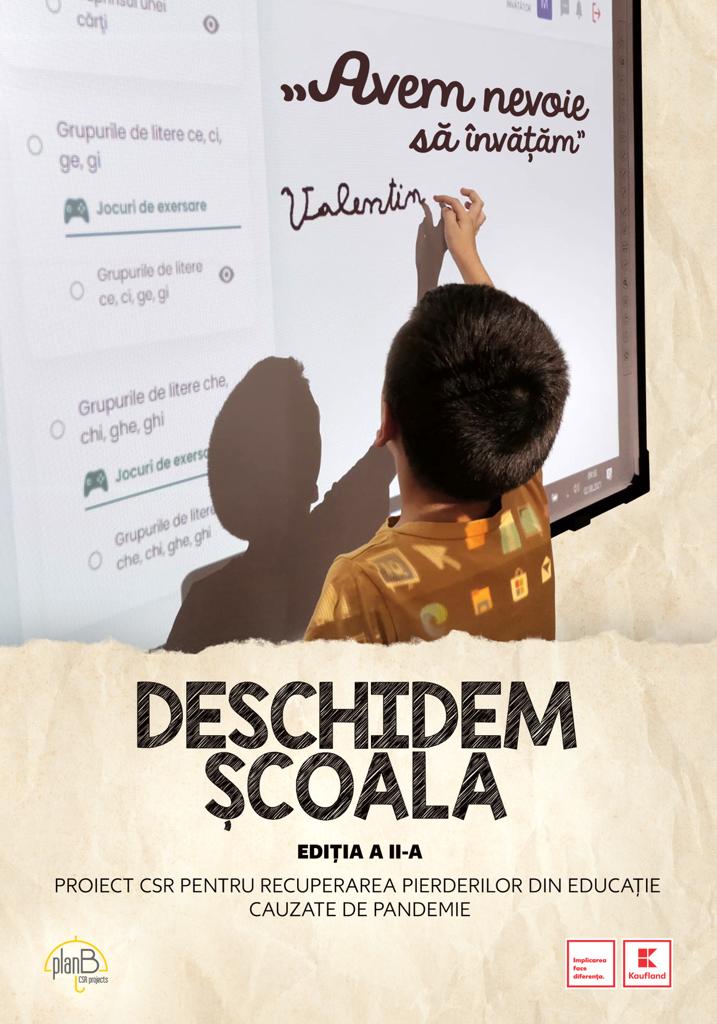 DESCHIDEM ȘCOALA, proiectul de educație care ajută copiii din mediile vulnerabile, a ajuns la a doua ediție