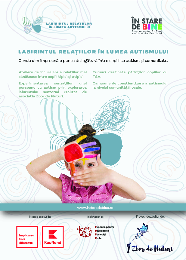 Labirintul relațiilor în lumea autismului, un nou proiect destinat comunității ieșene lansat de Asociația Zbor de Fluturi.
